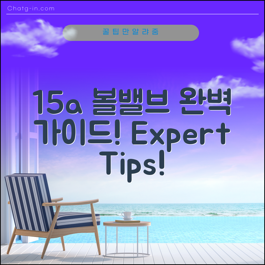 15a볼밸브 완벽 가이드: 전문가의 팁