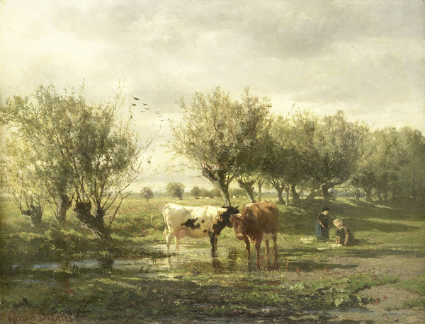Cows at a pond 1860   1865
