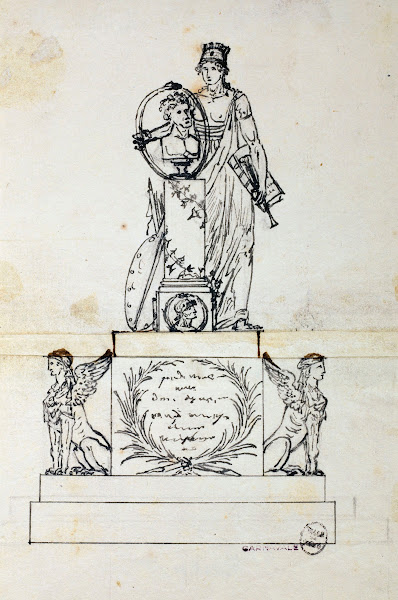 La ville de Chalon encadrant dun reptile un buste de ses hommes 1735   1815