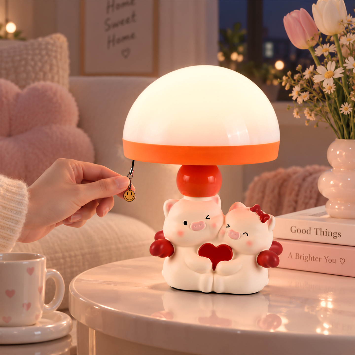 Cute Piggy Jellyfish Light with Color Setting