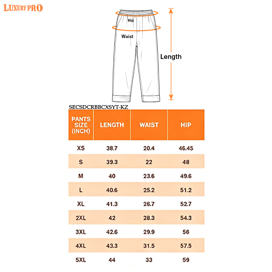 AOP SEC Satin Adult Binding Long‑Sleeve Pajama Set - Pants Only