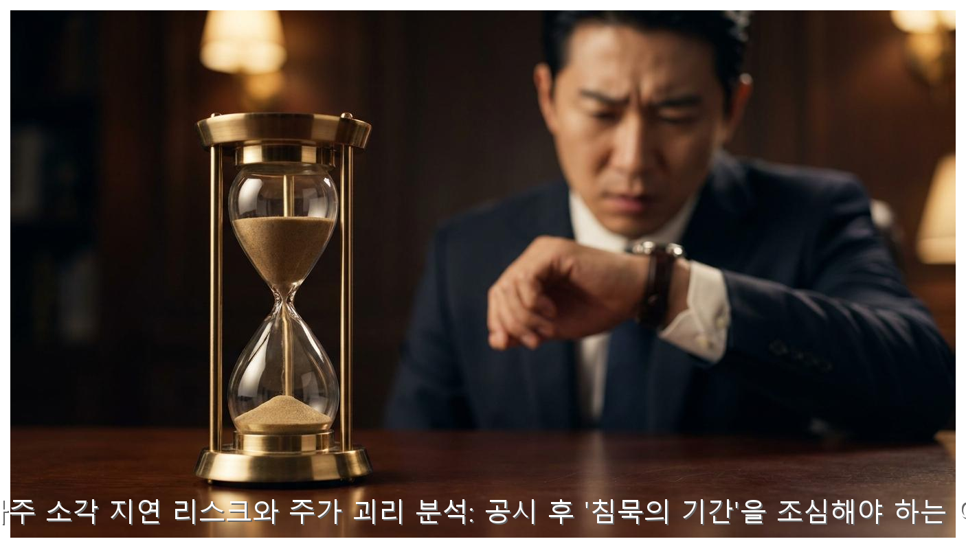 자사주 소각 지연 리스크와 주가 대응 전략 핵심 안내 및 분석 인포그래픽 (3)