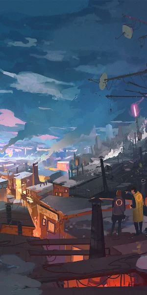 Cyberpunk City, Dystopian City, Neon City, Futuristic City Full HD Wallpaper Background