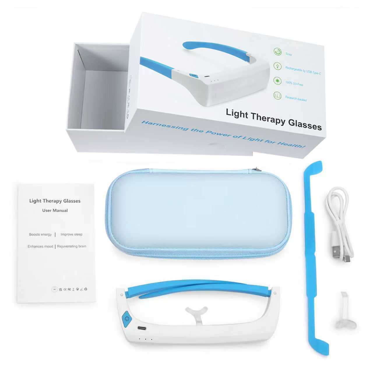 Tragbare LED-Lichttherapiebrille, Modell SE-E480
