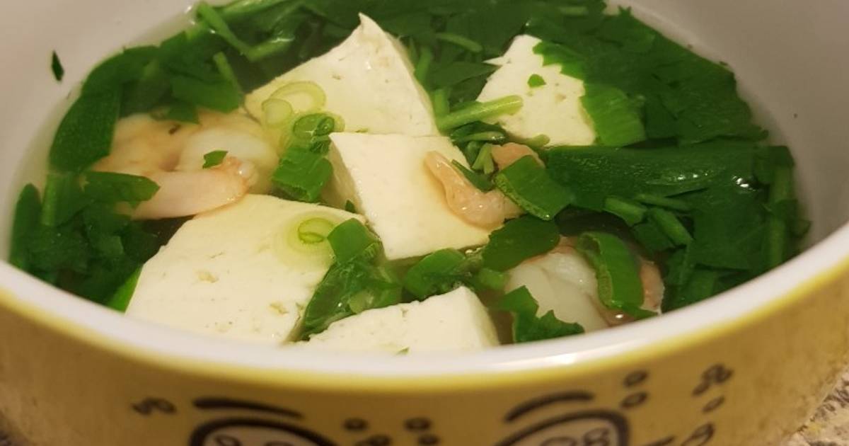 Canh Đậu Hủ Lá Tỏi Gấu