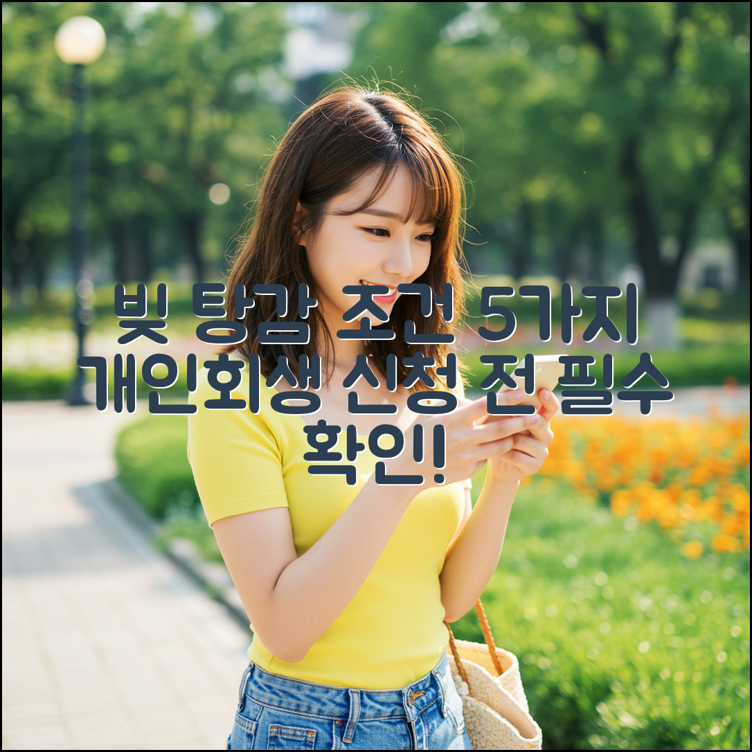 빚 탕감조건 5가지, 개인회생 신청 전 필수 확인!