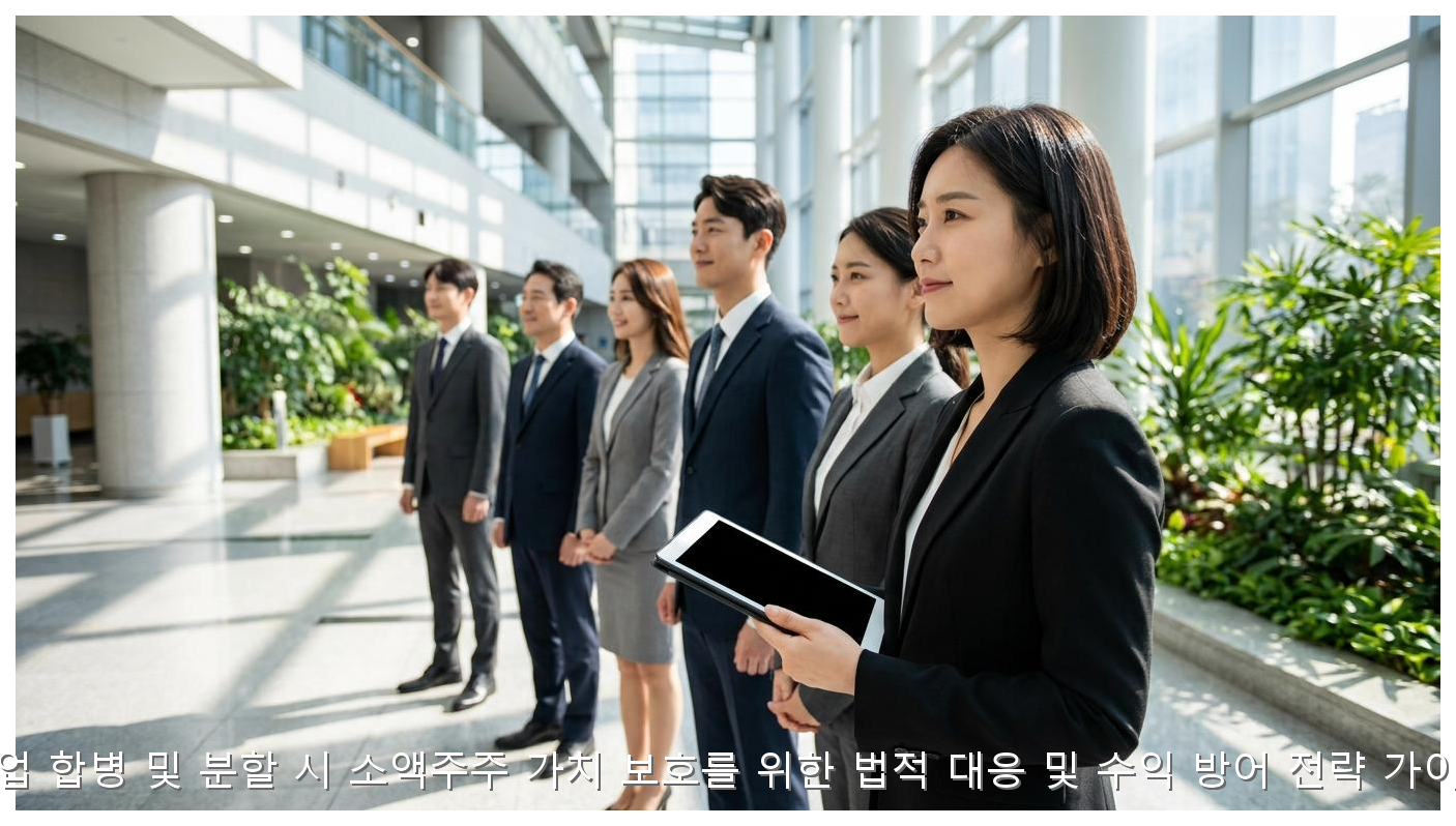 기업 합병 및 분할 시 소액주주 가치 보호를 위한 법적 대응 및 수익 방어 전략 가이드 핵심 안내 및 분석 인포그래픽 (5)