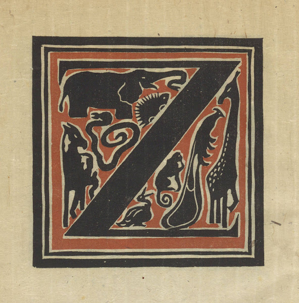 Letters designed and cut on linoleum blocks Pl26 1920