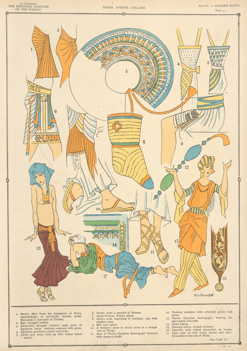 Modern Egypt  Shoes aprons collars 1926 1927