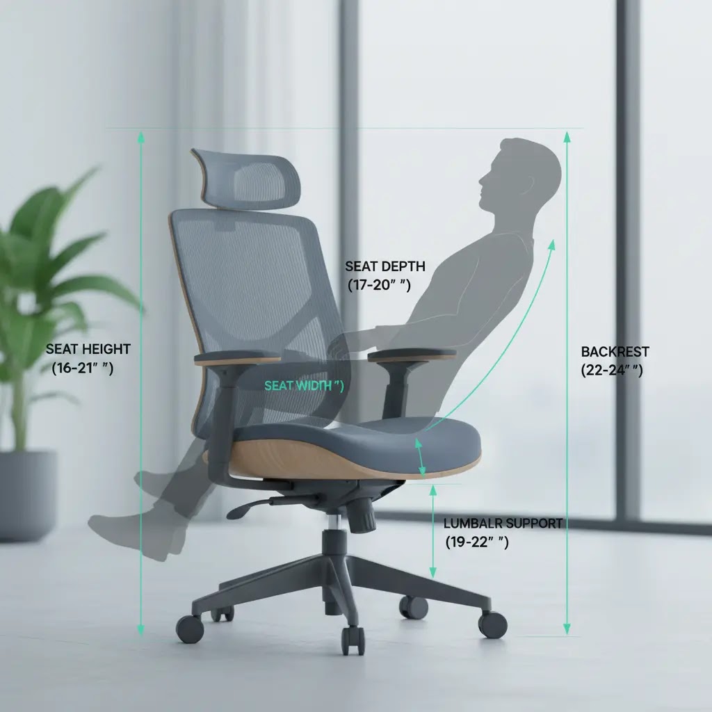 Standar ukuran kursi yang nyaman dan ergonomis