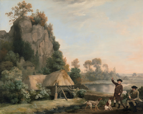 Two Gentlemen Going a Shooting with a View of Creswell Crags Taken on the Spot c