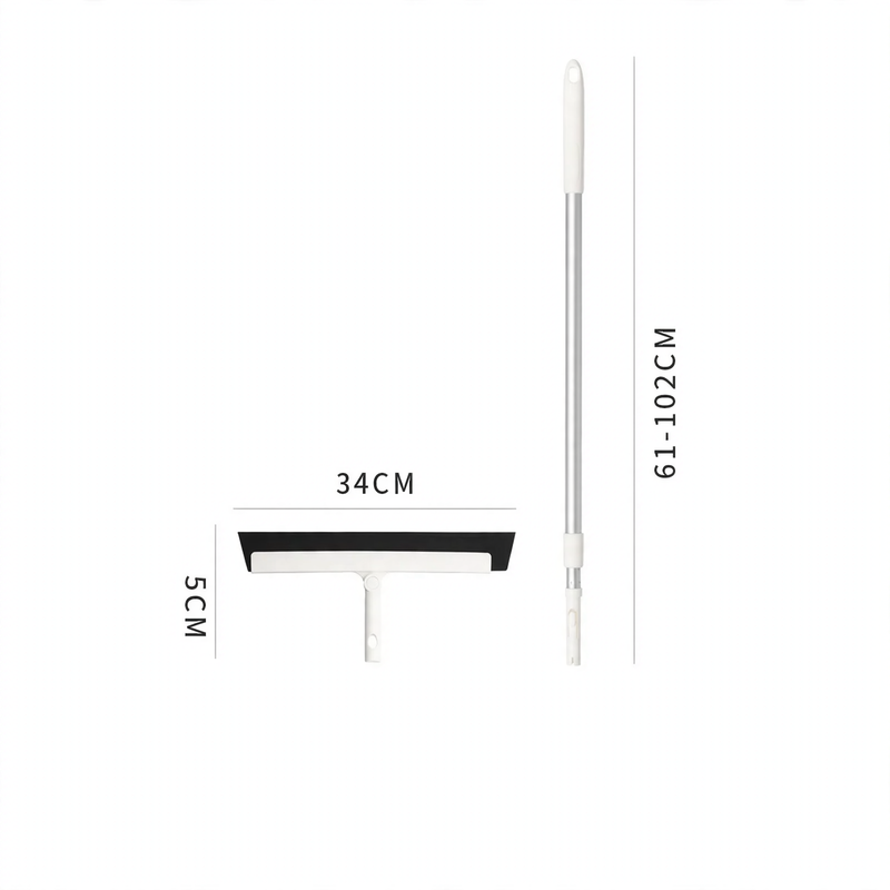 Extendable cleaning pole with interchangeable heads