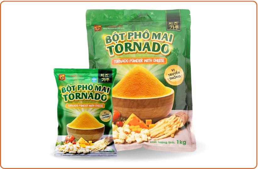 Bột phô mai Tonardo gói 100g và gói 1Kg