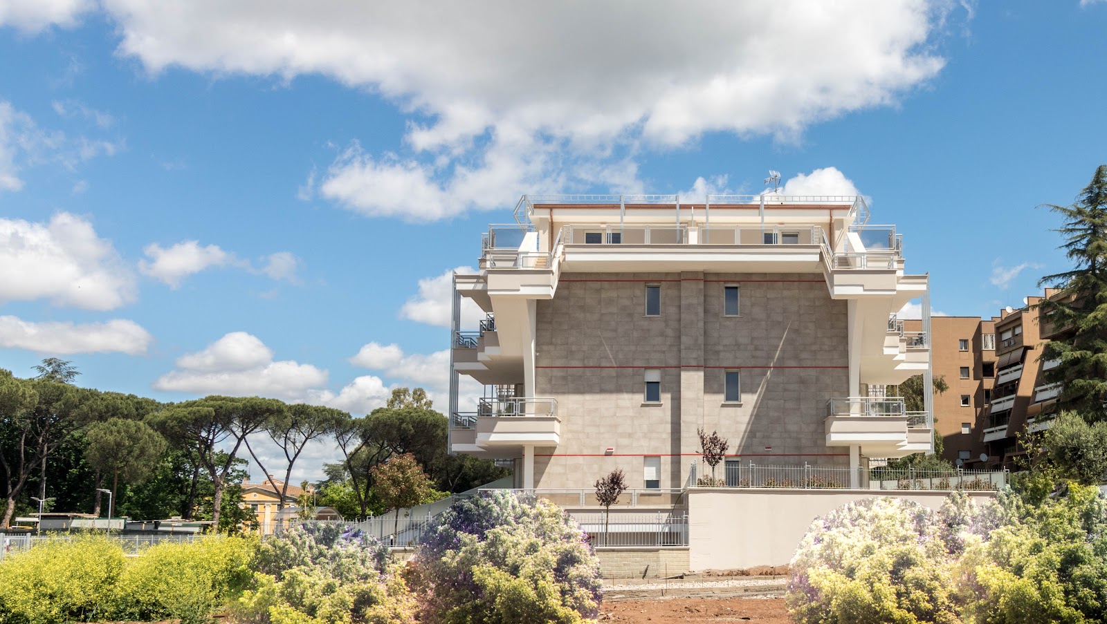 Soggiorno moderno appartamento nuova costruzione Roma Sud classe A