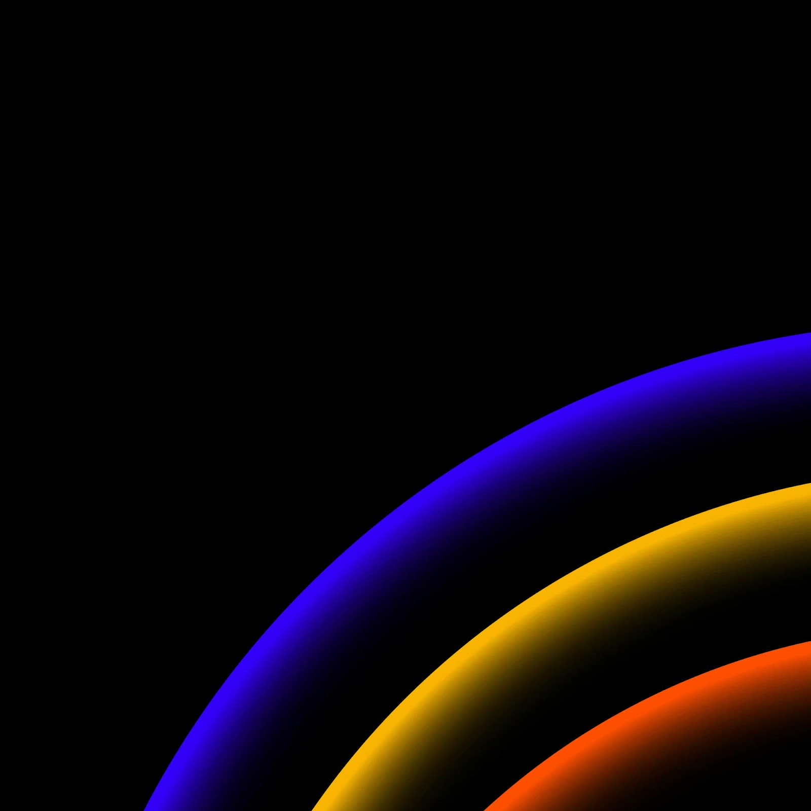 Download Colorful Abstract Arcs On Black 2K iPhone