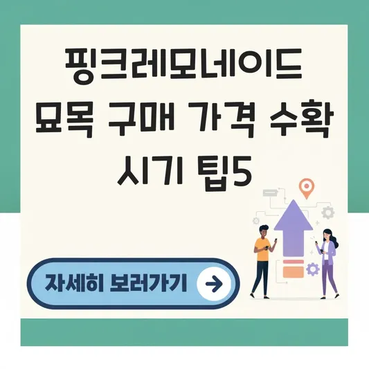 핑크레모네이드 묘목 구매 가격 수확 시기
