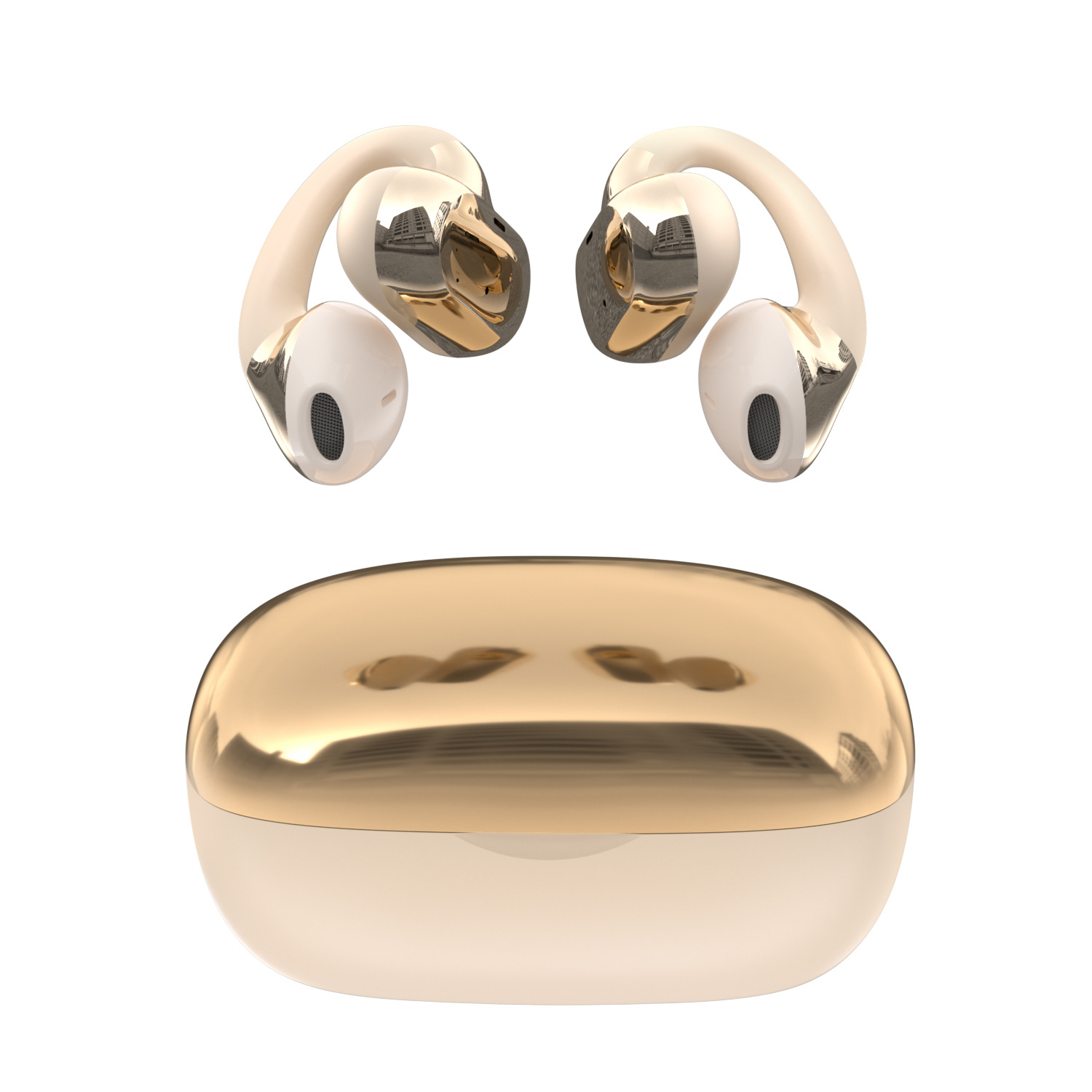 Bone conduction Bluetooth headphones, open, ear hook