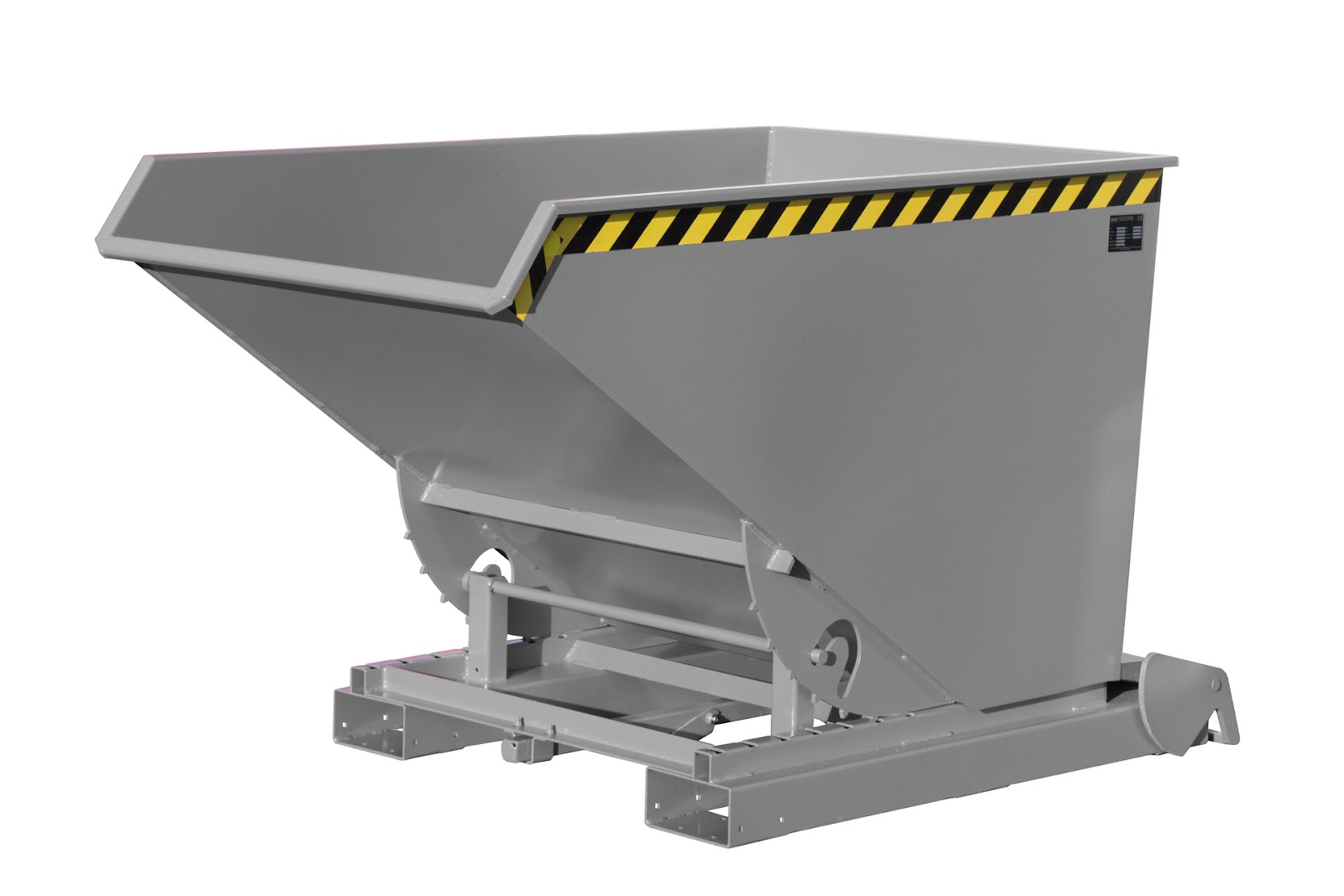 Kiepcontainer 4A 1200, gelakt, Muisgrijs