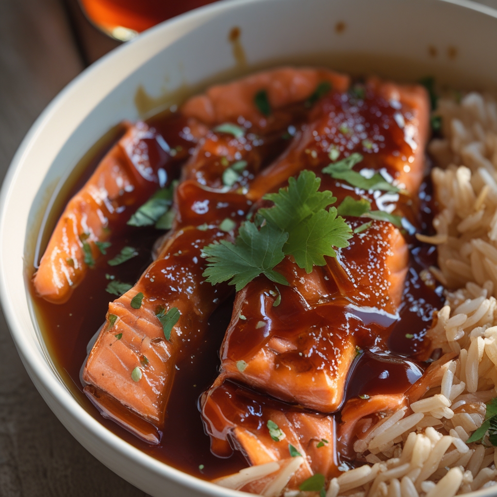 Final Maple-Sriracha Salmon Power Bowl with Crispy Rice & Quick-Pickled Cucumbers