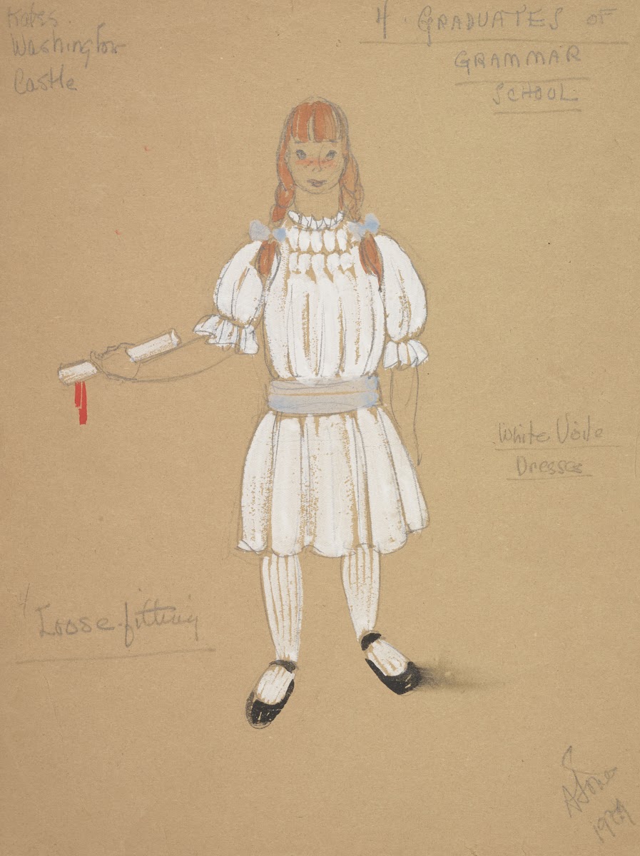 Life and Death of an American 4 Graduates of Grammar School white voile dresses