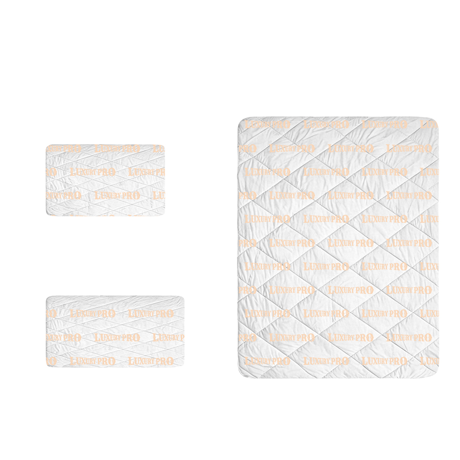Diamond Needle Quilted Cotton Three-piece Bed Set