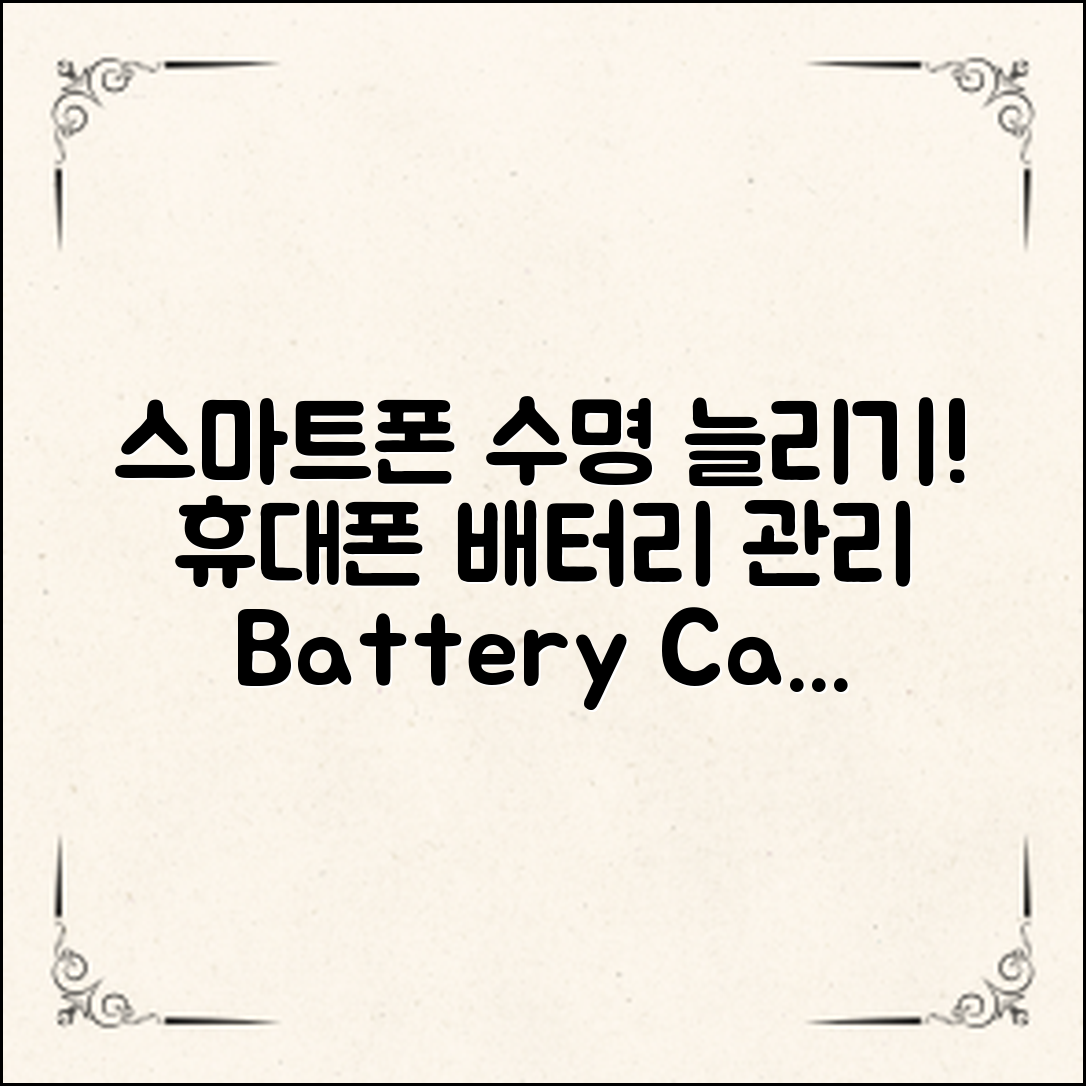 휴대폰배터리관리법으로 늘리는 스마트폰 수명!