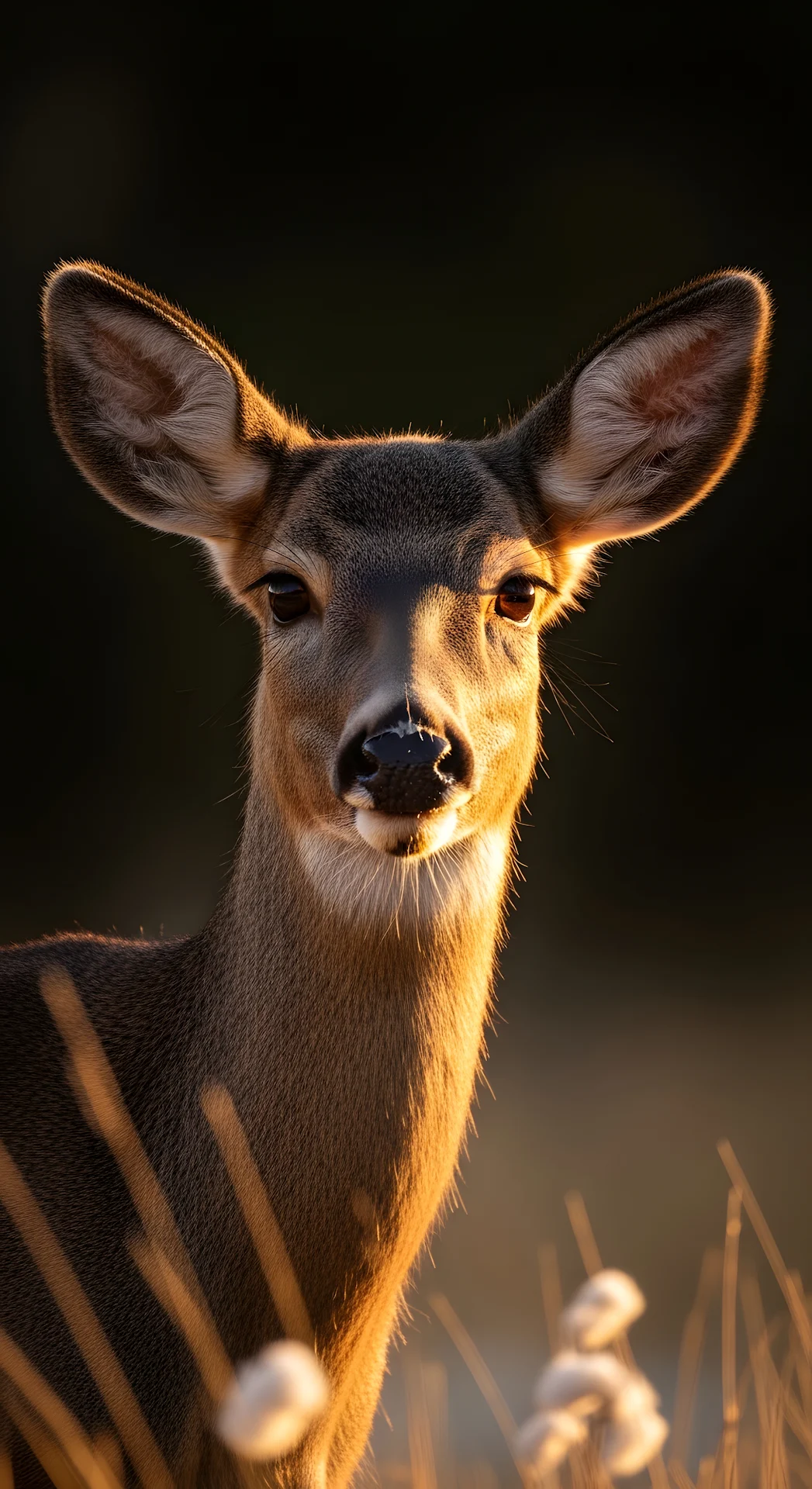 Majestic Deer Portrait Golden Hour Rim Light Wildlife - Free 4K mobile Wallpaper