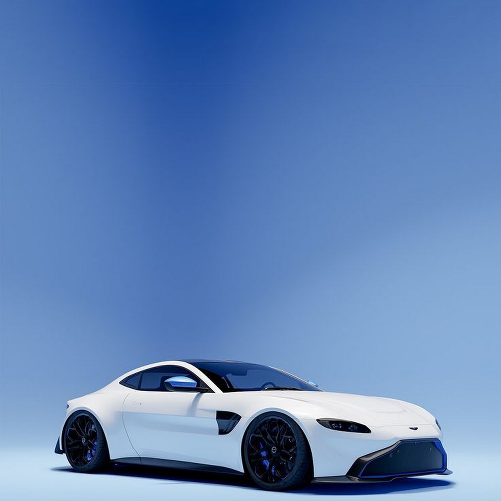 Download White Aston Martin Vantage iPhone