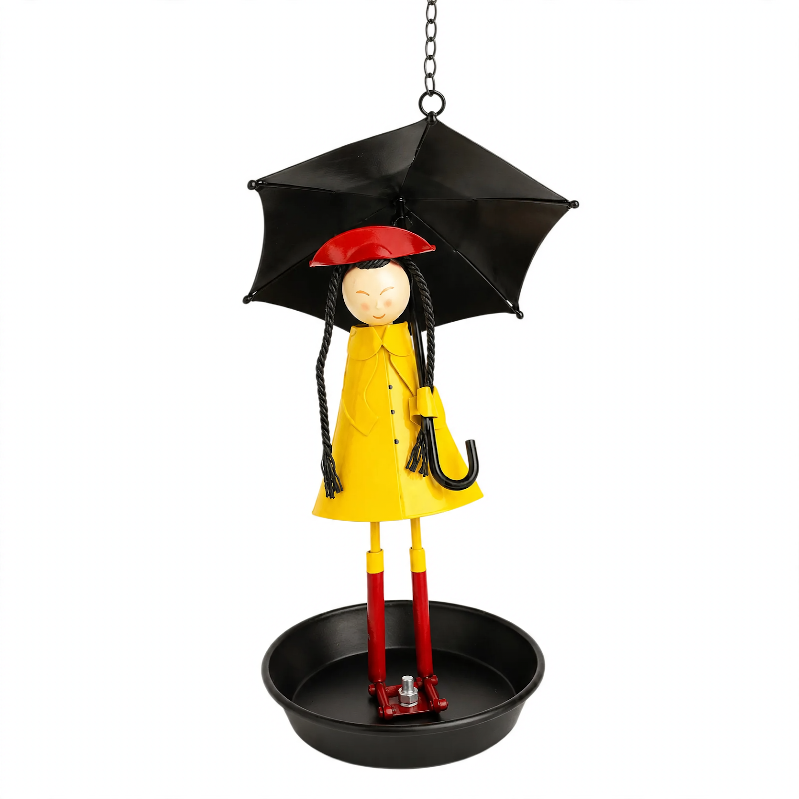 Metal Birdbath Girl Design for the Garden