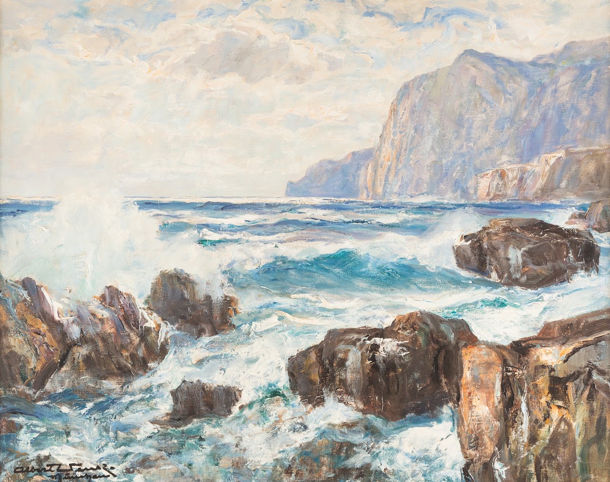 Breakers on a rocky coast