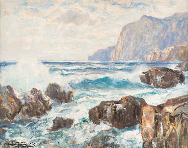 Breakers on a rocky coast