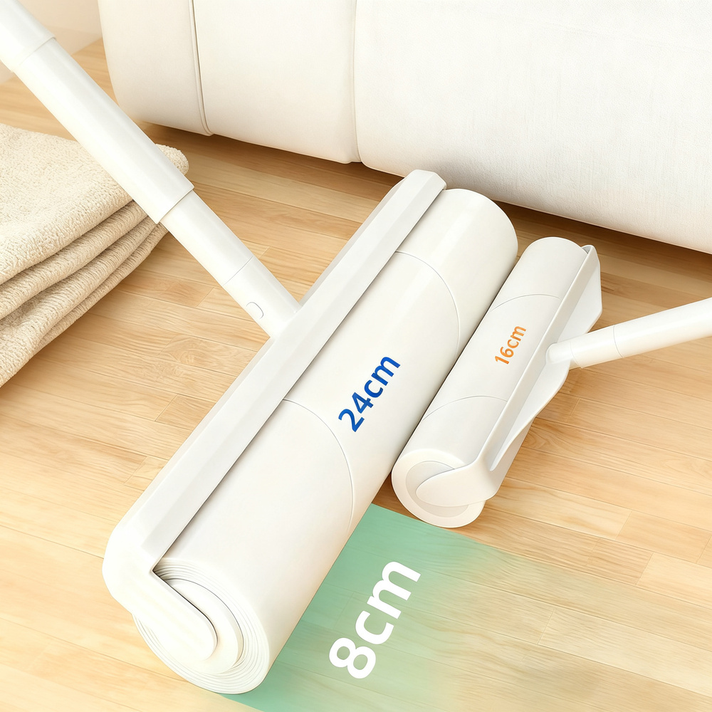 Lint roller with retractable handle