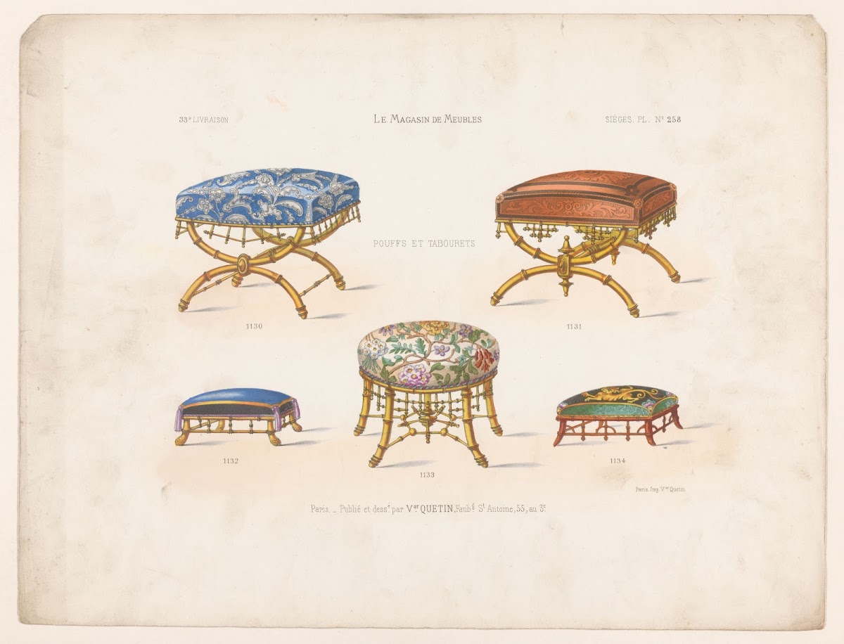 Pouffs et tabourets 1832   1904