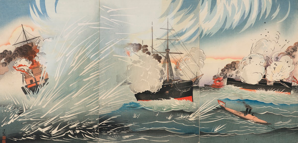 The Saikyô maru in the Hard Fighting off Haiyang Island 1894