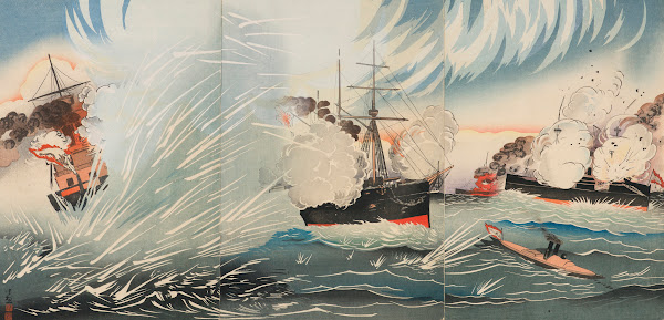 The Saikyô maru in the Hard Fighting off Haiyang Island 1894