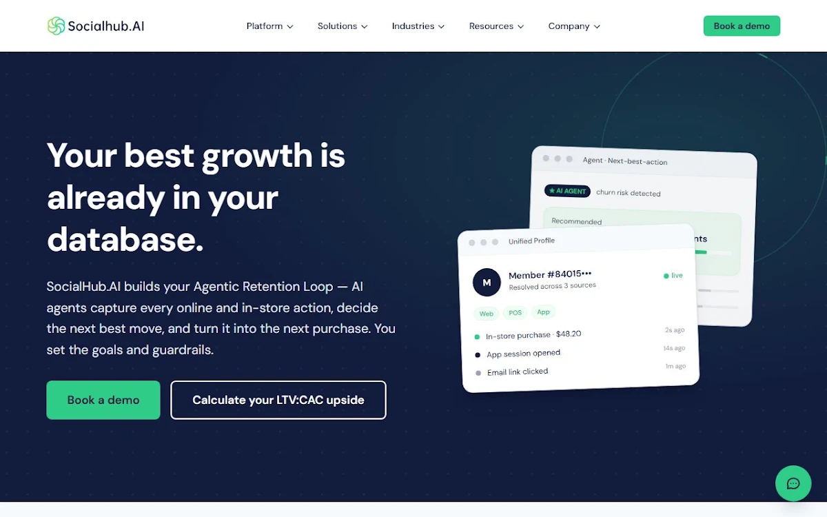 Captura de Social Hub.AI