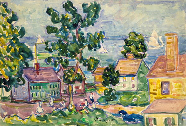 New England Coastal Village ca 1915 1918