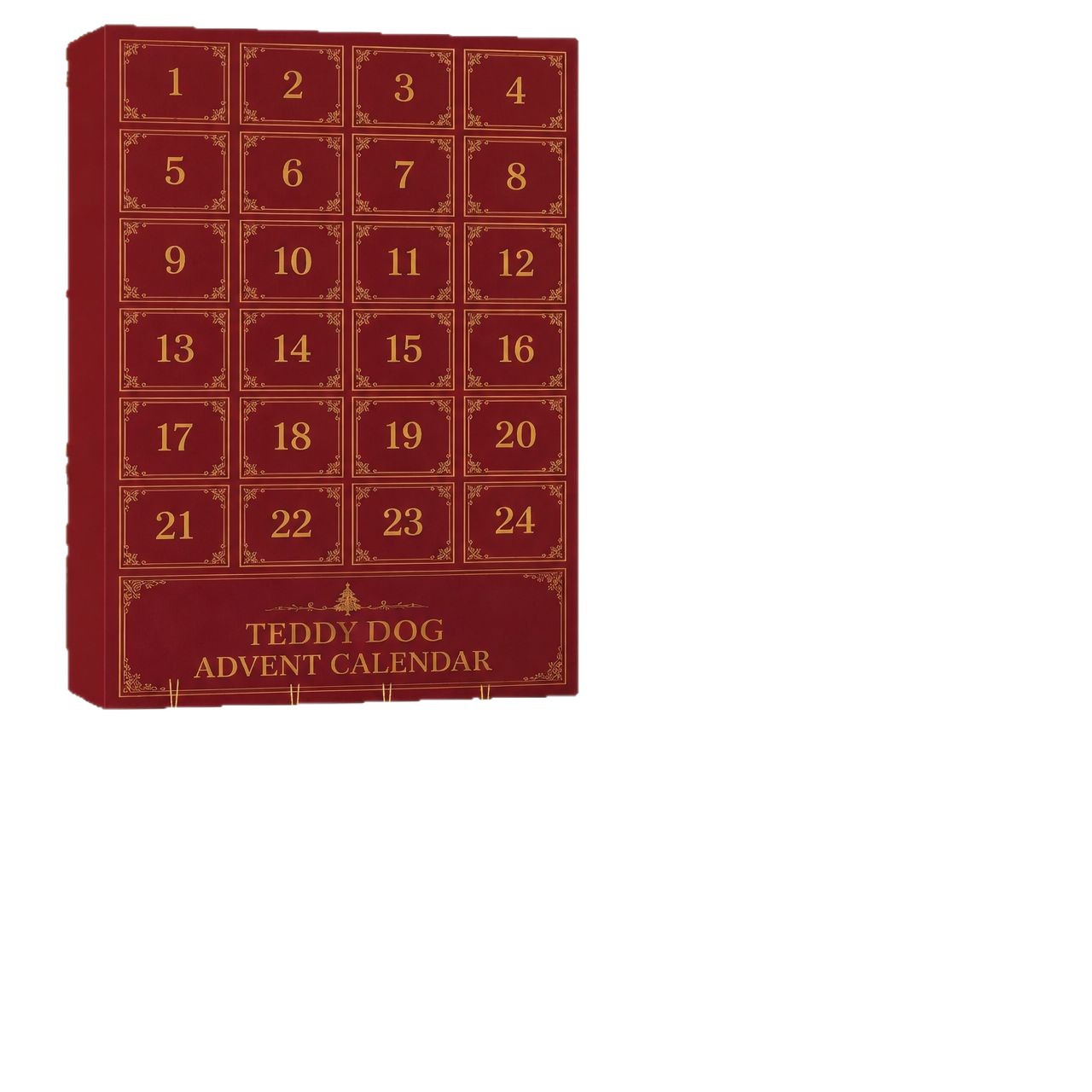 Weihnachts-Adventskalender aus Acryl mit Hunde-Motiven