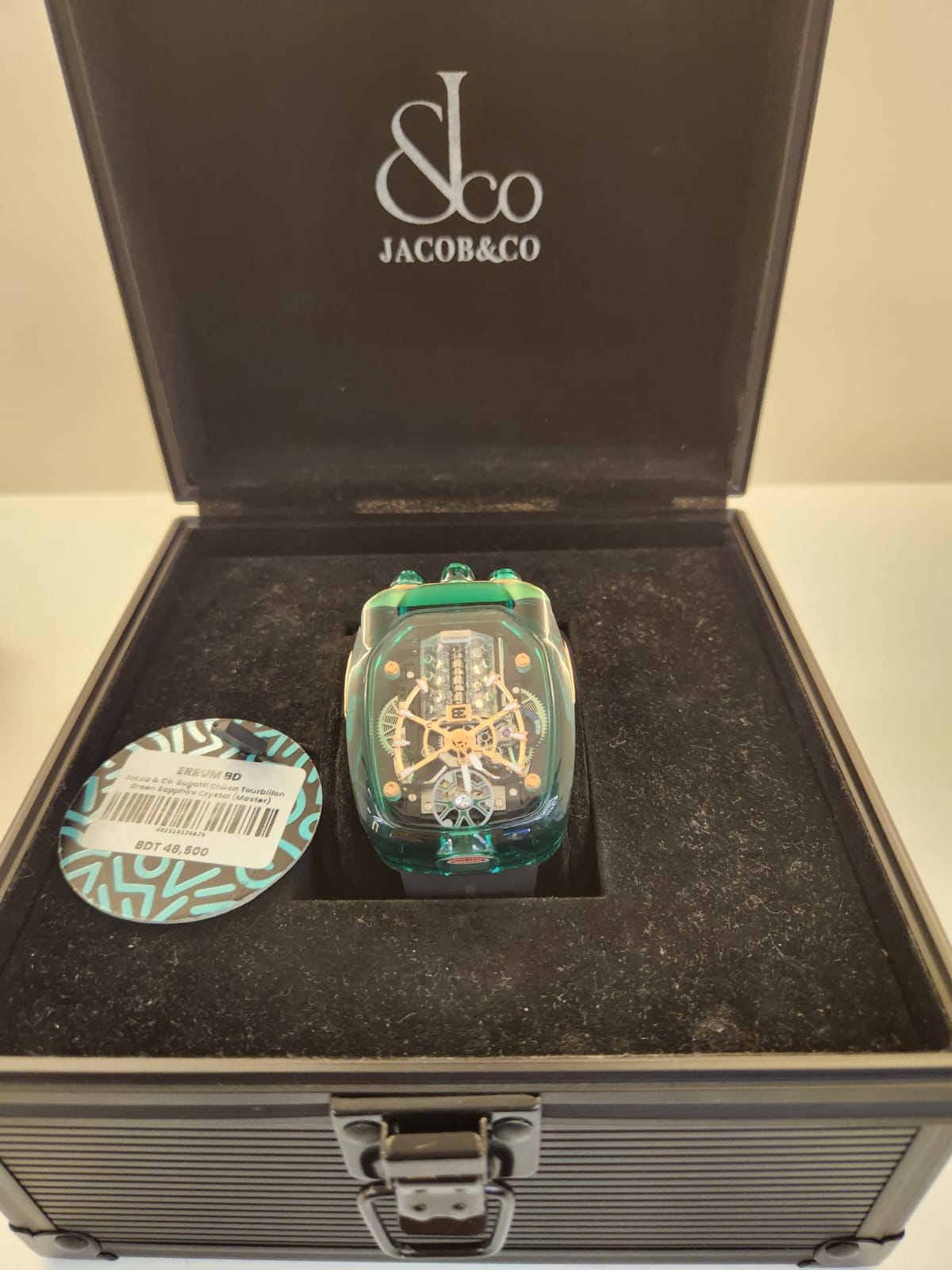 Jacob & Co. Bugatti Chiron Tourbillon Green Sapphire Crystal (Master)