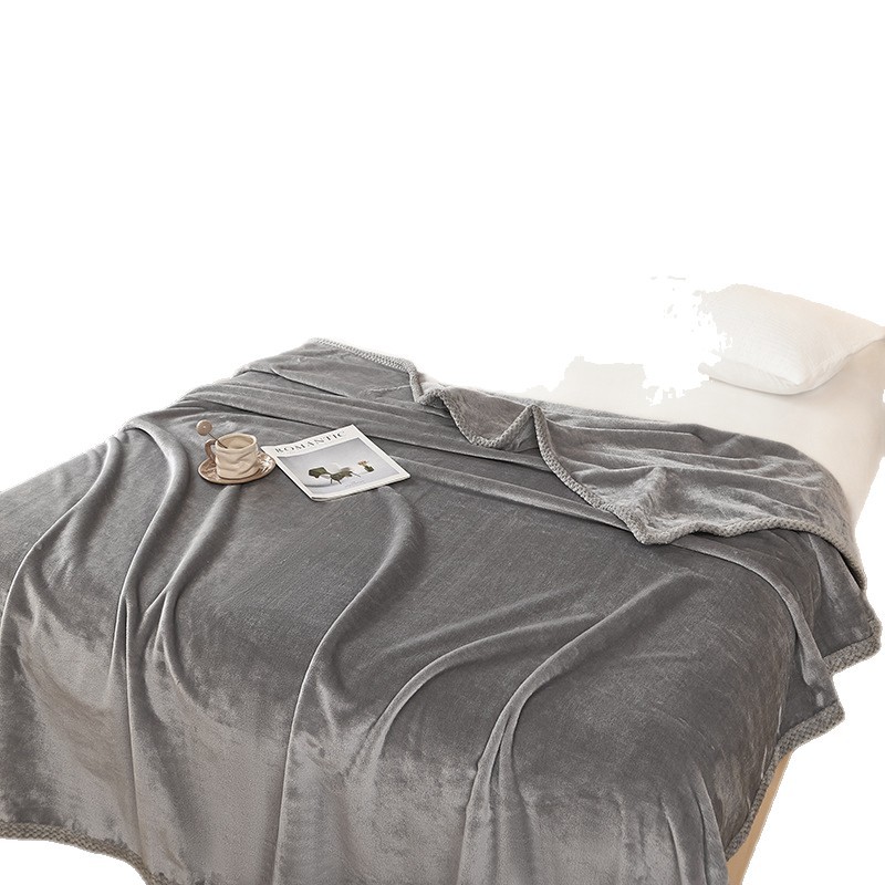Flauschige Korallenfleece-Decke, unifarben
