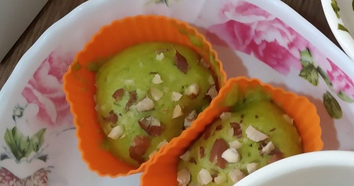 Muffin chùm ngây hạnh nhân cho bé ăn dặm