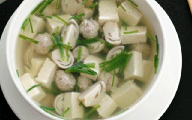 Canh Hẹ Nấu Nấm Thịt
