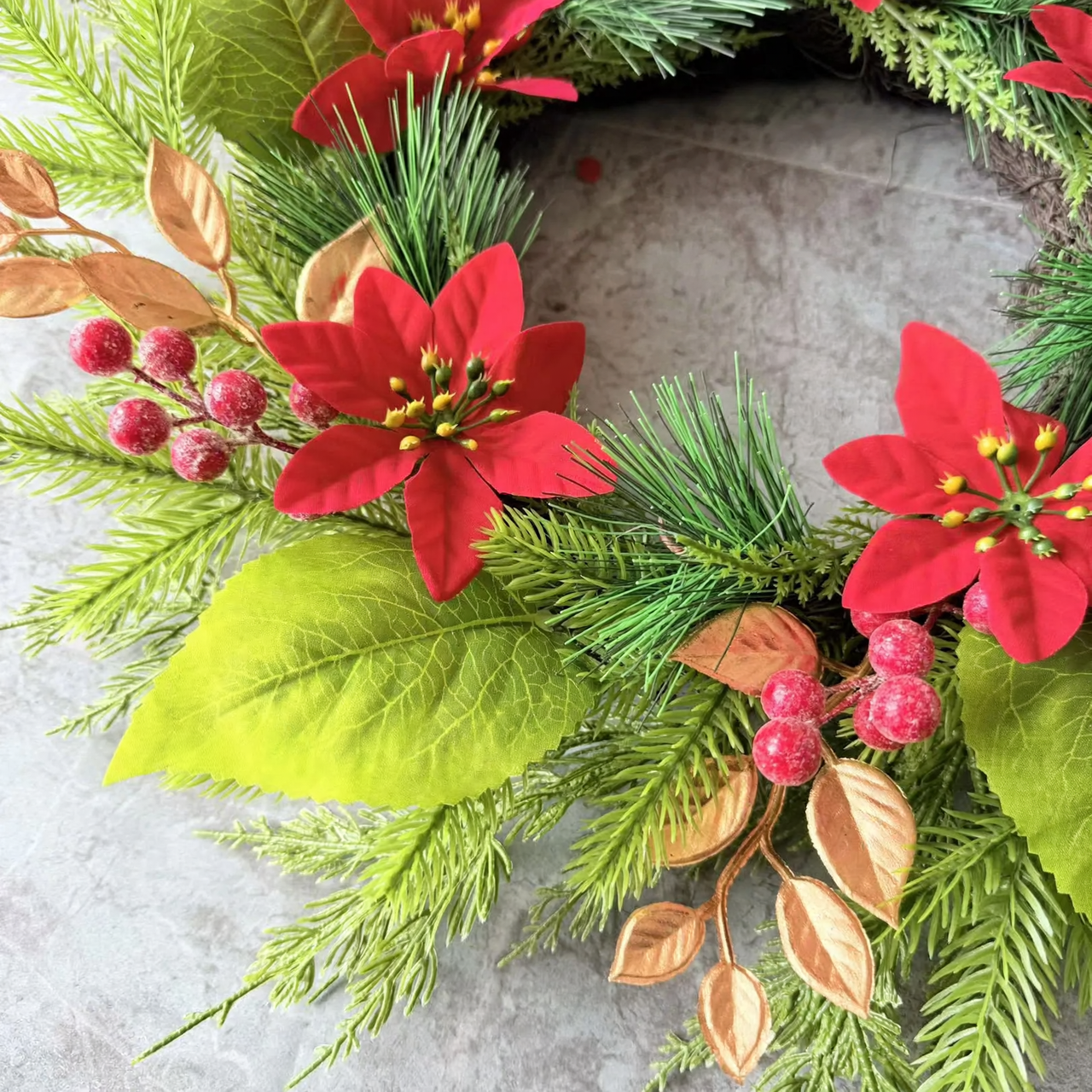 Christmas wreath made of PE, 50 cm