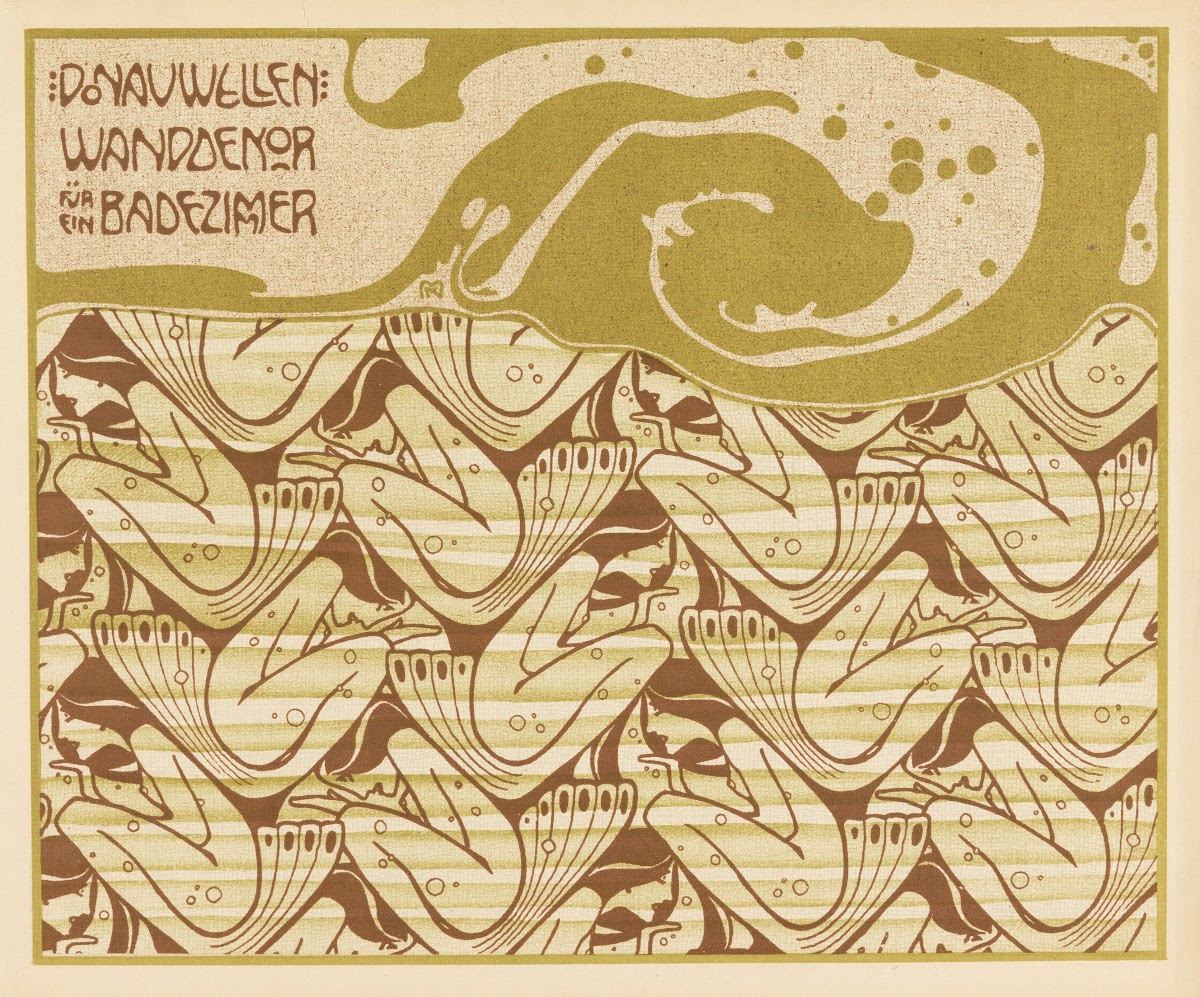 Donauwellen Wanddekor fur ein Badezimmer Danube Wave Wall Decoration for a Bathr