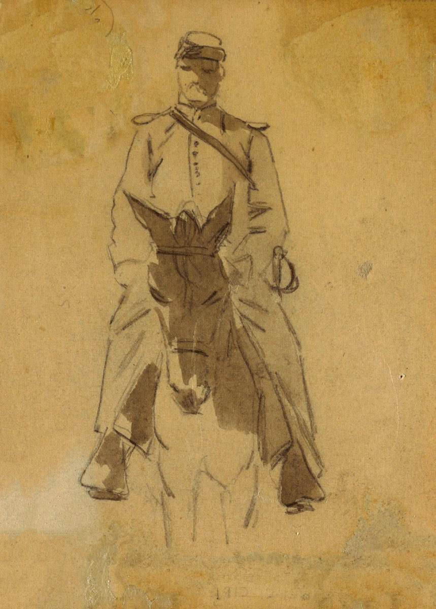 Officer and Head of a Horse 1862