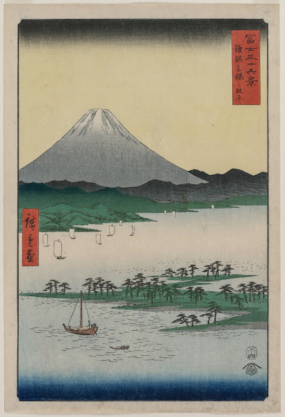 Pine Groves of Miho in Suruga from the series Thirty six Views of Mount Fuji 185