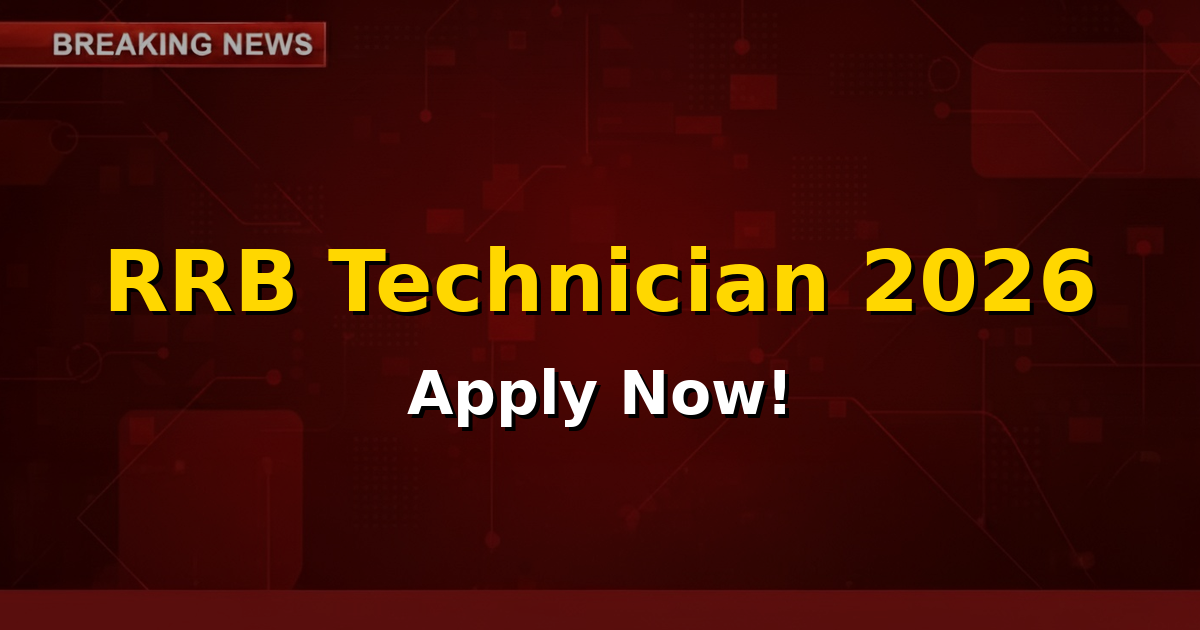 Image showing a train and a technician, representing RRB Technician Recruitment 2026