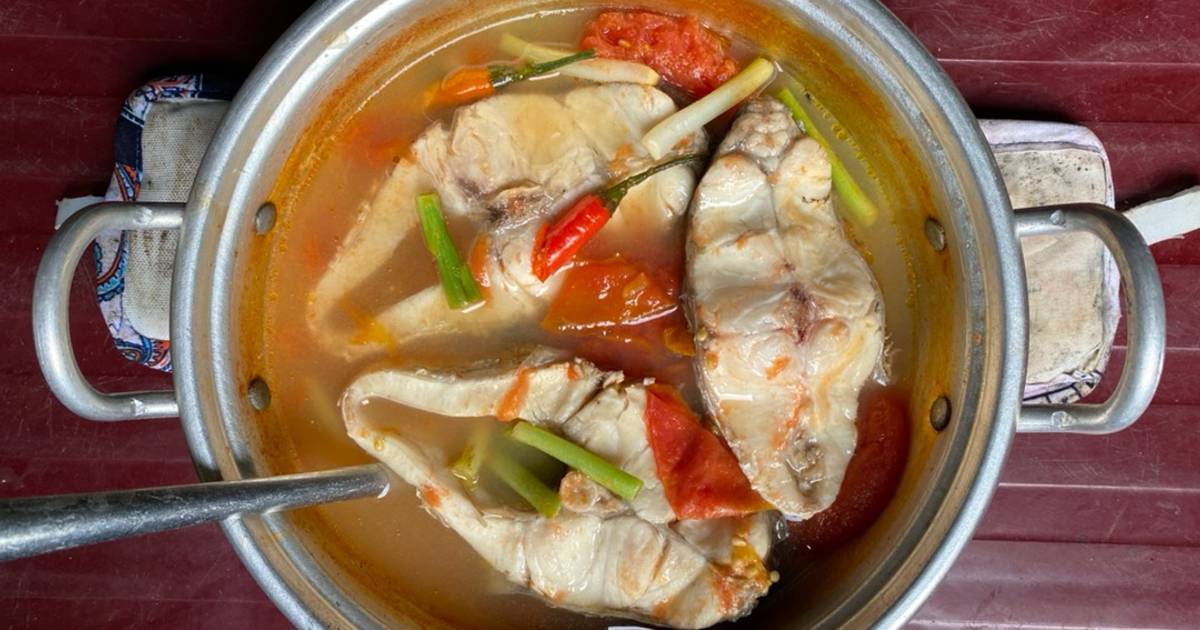 Canh cá chẽm nấu 🍅