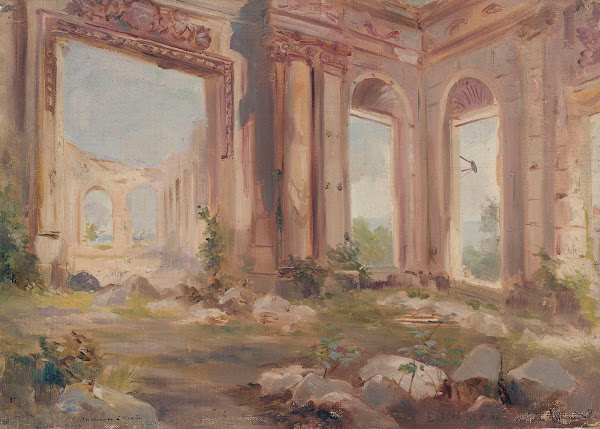Le château de Saint Cloud en ruines  la salle des gardes 1875