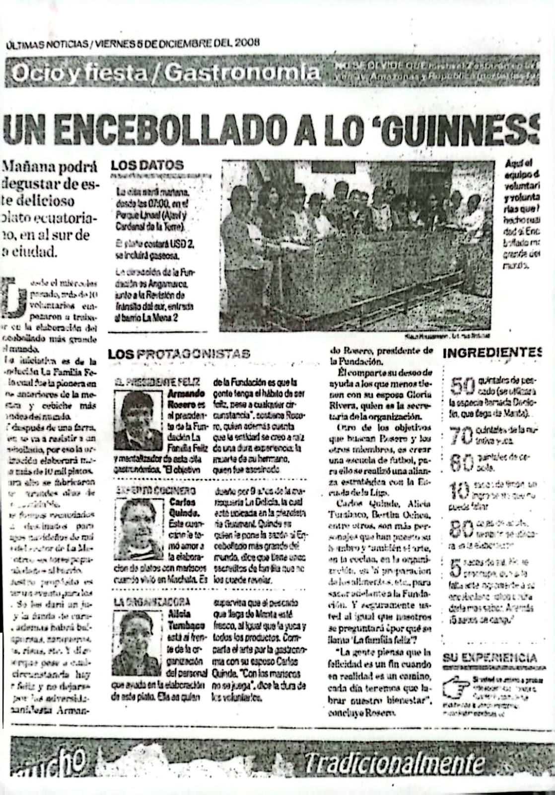 Recorte de periódico Guinness